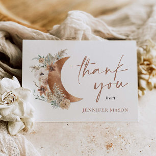 De Agradecimiento Boho Terracotta Floral Gracias tarjeta