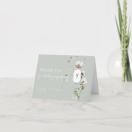 De Agradecimiento Boho Whimsical Floral Gracias Tarjeta Elegante