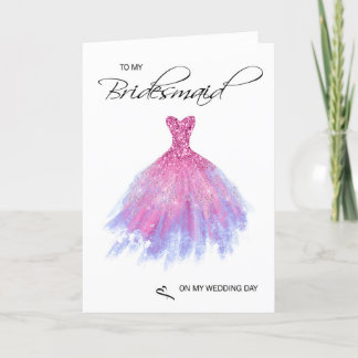 De Agradecimiento Bridesmaid Gracias Tarjeta