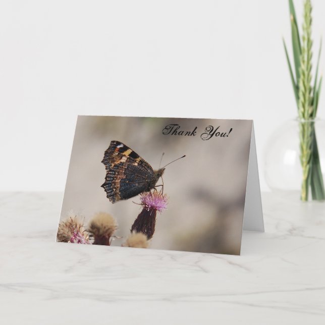 De Agradecimiento Butterfly GRACIAS Tarjeta (Anverso)