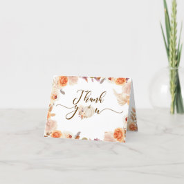 De Agradecimiento Calabaza Rústica Caída Maravillosa Tarjeta plegada