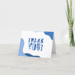 De Agradecimiento Carpeta Gracias tarjeta - Azul