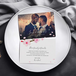 De Agradecimiento Cherry Blossom Gracias Tarjeta Fotográfica