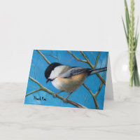 CHICKADEE GRACIAS TARJETA