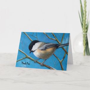 DE AGRADECIMIENTO CHICKADEE GRACIAS TARJETA