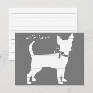 De Agradecimiento Chihuahua Dog Puppy 5.ᵉʳ Tarjeta