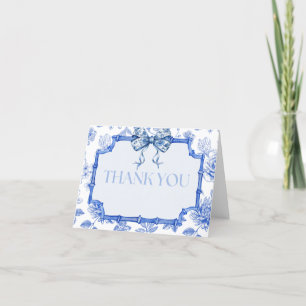 De Agradecimiento Chinoiserie tradicional Bow Moda Gracias tarjeta
