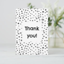 De Agradecimiento Coal Confetti Water Dots Gracias Tarjeta