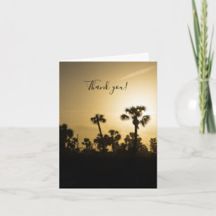 De Agradecimiento Cocoa Palm Silhouette Gracias Tarjeta