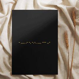 De Agradecimiento Código Morse Gracias tarjeta