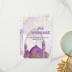 De Agradecimiento Colorida tarjeta Eid Mubarak