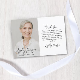 De Agradecimiento Compasión Foto Funeral Gracias Tarjeta