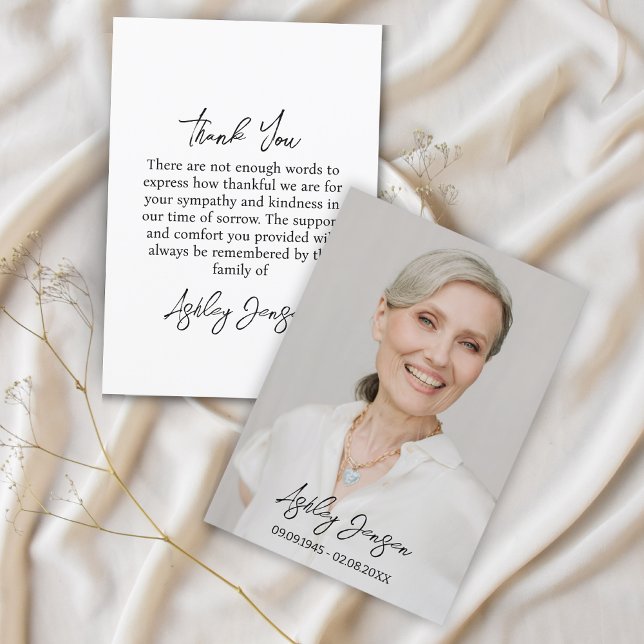 De Agradecimiento Compasión Foto Funeral Gracias Tarjeta (Subido por el creador)