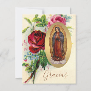 De Agradecimiento Compasión funeraria Española Tarjeta Santa Gracias