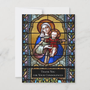 De Agradecimiento Compatía funeraria católica Tarjeta sagrada gracia