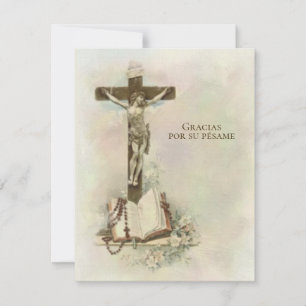 De Agradecimiento Compatía funeraria española Tarjeta santa gracias