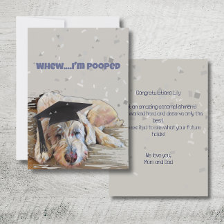 De Agradecimiento Confetti Felicitaciones Graduado Perro con Tarjeta