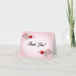 De Agradecimiento Corazones Gracias Tarjeta En Blanco Dentro
