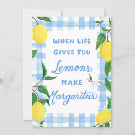 De Agradecimiento Cuando la vida le da a los limones una tarjeta pla