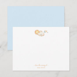 De Agradecimiento Cuidada acuarela Estrellas solares y nube Tarjeta 