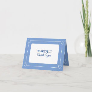 De Agradecimiento Cuidada tarjeta Baby Shower Simple Blue Gracias