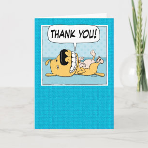 De Agradecimiento Cute Dog Gracias Tarjeta