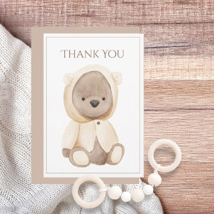 De Agradecimiento Cute Teddy Bear Simple Gracias Tarjeta