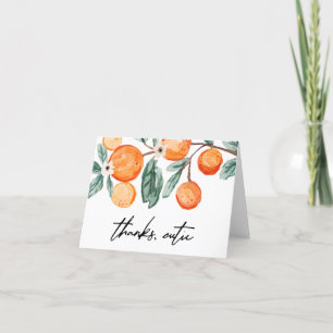 De Agradecimiento Cutie Naranja Gracias Tarjeta