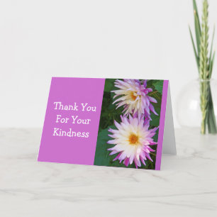 DE AGRADECIMIENTO DAHLIAS/ 2 FUCHSIA Y TARJETA BLANCA/GRACIAS