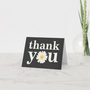 De Agradecimiento Daisy Folded Gracias Tarjeta