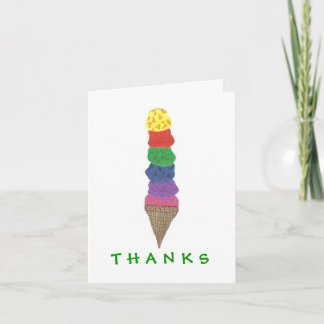 De agradecimiento del helado de los gráficos del