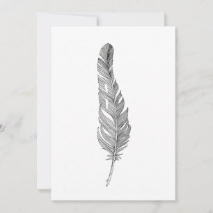 De Agradecimiento Delicate Feather Gracias tarjeta
