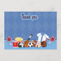 Deportista Deporte Tema Gracias Tarjeta (Azul)