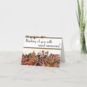 DE AGRADECIMIENTO ¡DÍA DULCE DEL SOL! :)  "PENSANDO EN TI"  TARJETA 