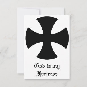 De Agradecimiento Dios es mi Fortaleza Tarjeta Cruz Santa