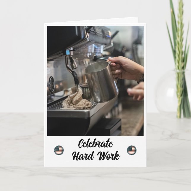 De Agradecimiento Diseñado con cuidado - Tarjeta para el Día del Tra (Anverso)