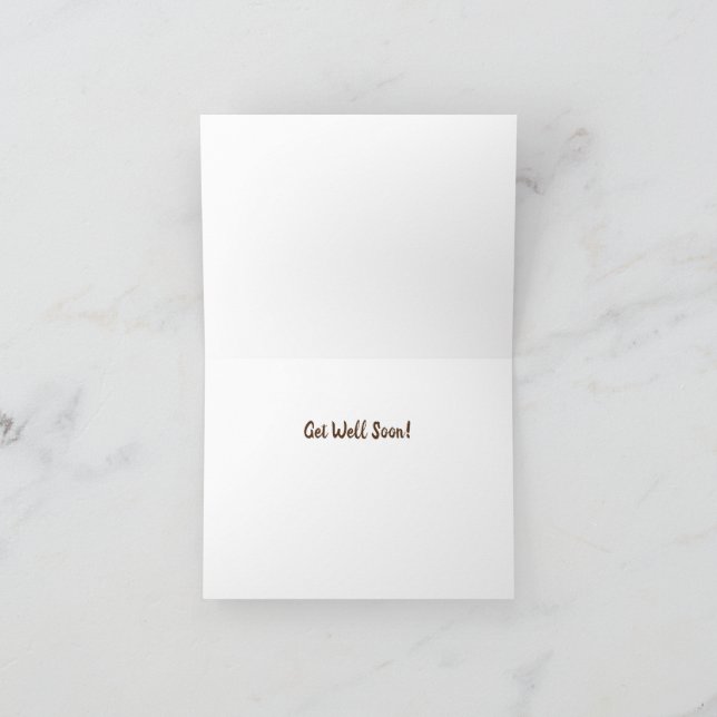 De Agradecimiento DIVERSIÓN CHICKEN BIEN Pronto tarjeta doblada (Interior)