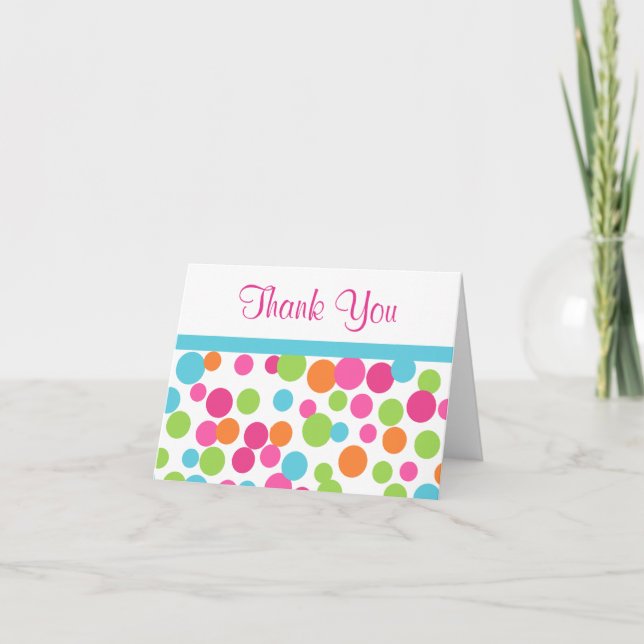 De Agradecimiento Diversos puntos Gracias Tarjeta (Anverso)