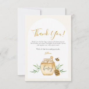De Agradecimiento Dulce Abeja Acuarela Suave Tarjeta Plana para Baby