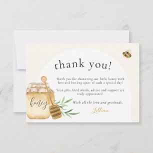 De Agradecimiento Dulce Abeja Acuarela Suave Tarjeta Plana para Baby