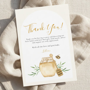 De Agradecimiento Dulce Abeja Acuarela Suave Tarjeta Plana para Baby