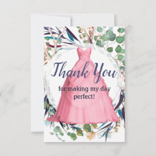 De Agradecimiento Dulce Dieciséis Gracias Tarjeta - Vestido Formal R