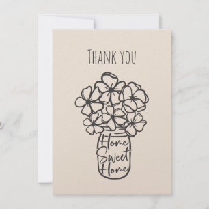 De Agradecimiento Dulce Hogar Dulce Tarjeta plana