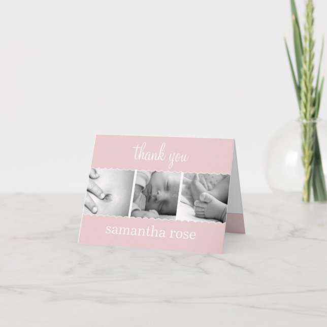 De Agradecimiento Dulce Vieiras Bebé Gracias Tarjeta (Anverso)