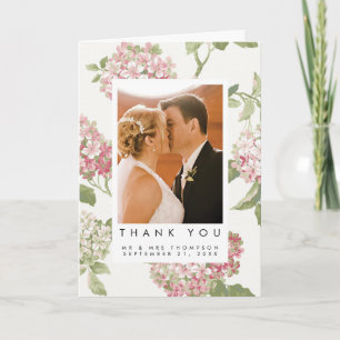 De Agradecimiento el boda floral del hydrangea le agradece tarjeta
