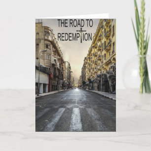 De Agradecimiento El Camino A La Redención. Tarjeta en blanco