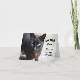 De Agradecimiento El gato negro doblado se vuelve muy pronto tarjeta