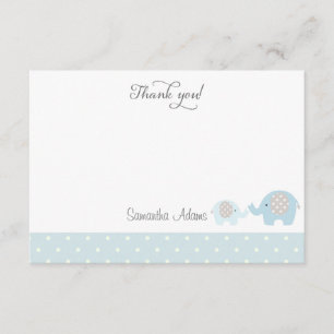 De Agradecimiento Elefantes Baby Shower gracias tarjeta