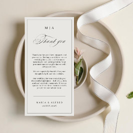 De Agradecimiento Elegante Boda Monograma Gracias Tarjeta Código QR