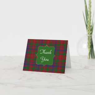 De Agradecimiento Elegante Clan MacIntyre Plaid Gracias Tarjeta
